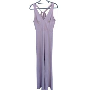BHLDN Maxi Dress, Rose, Sheer Back‎ Panels, Tie Back, Long, Sz 4